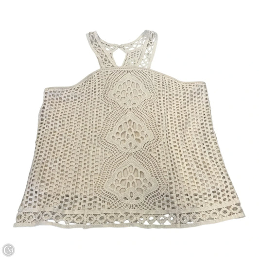 Top Sleeveless By Ultra Pink In Beige, Size: M