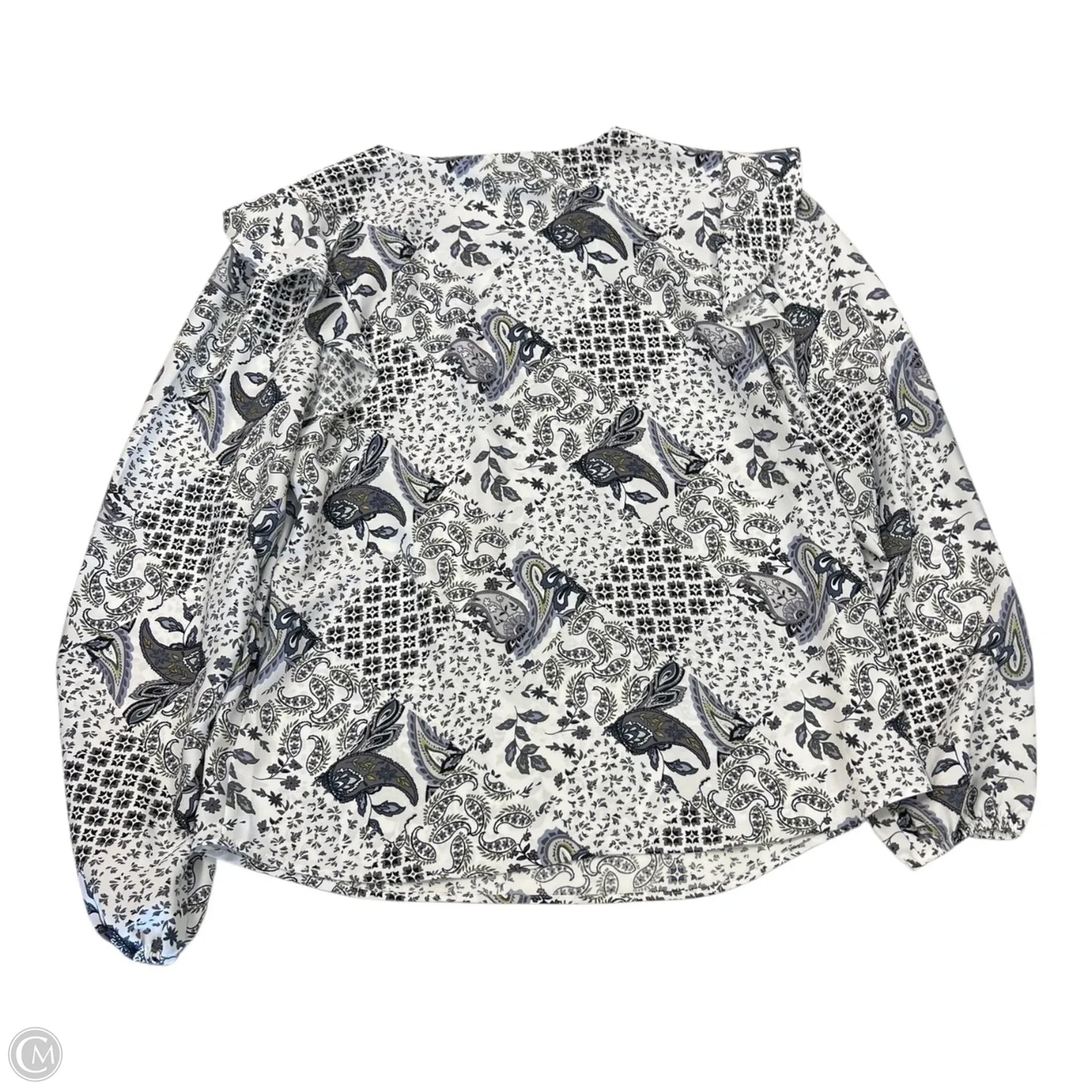 Top Long Sleeve By Loft In Black & White, Size: Xs