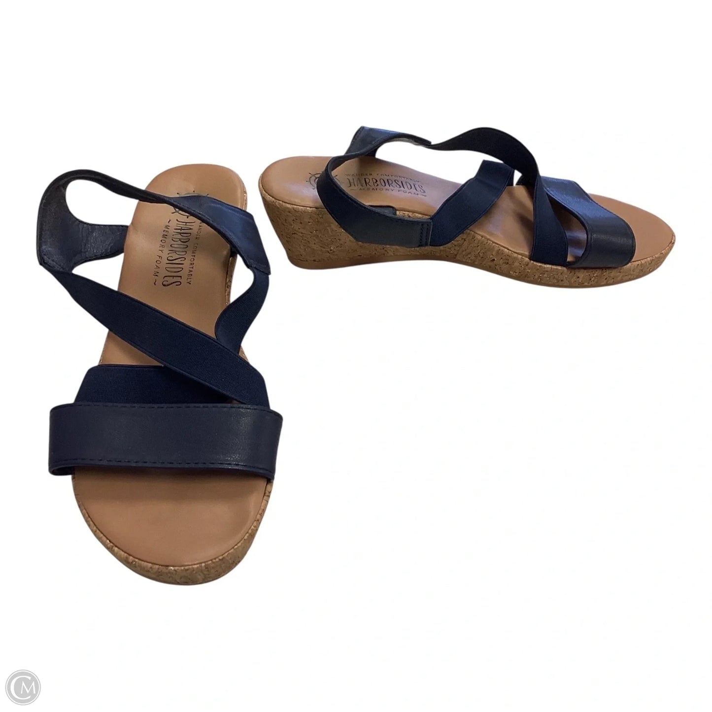 Sandals Heels Wedge By Clothes Mentor In Blue, Size: 7