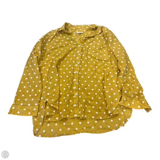 Top Long Sleeve By J. Jill In Polkadot Pattern, Size: M