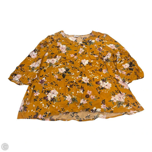 Top Long Sleeve By J. Jill In Floral Print, Size: M