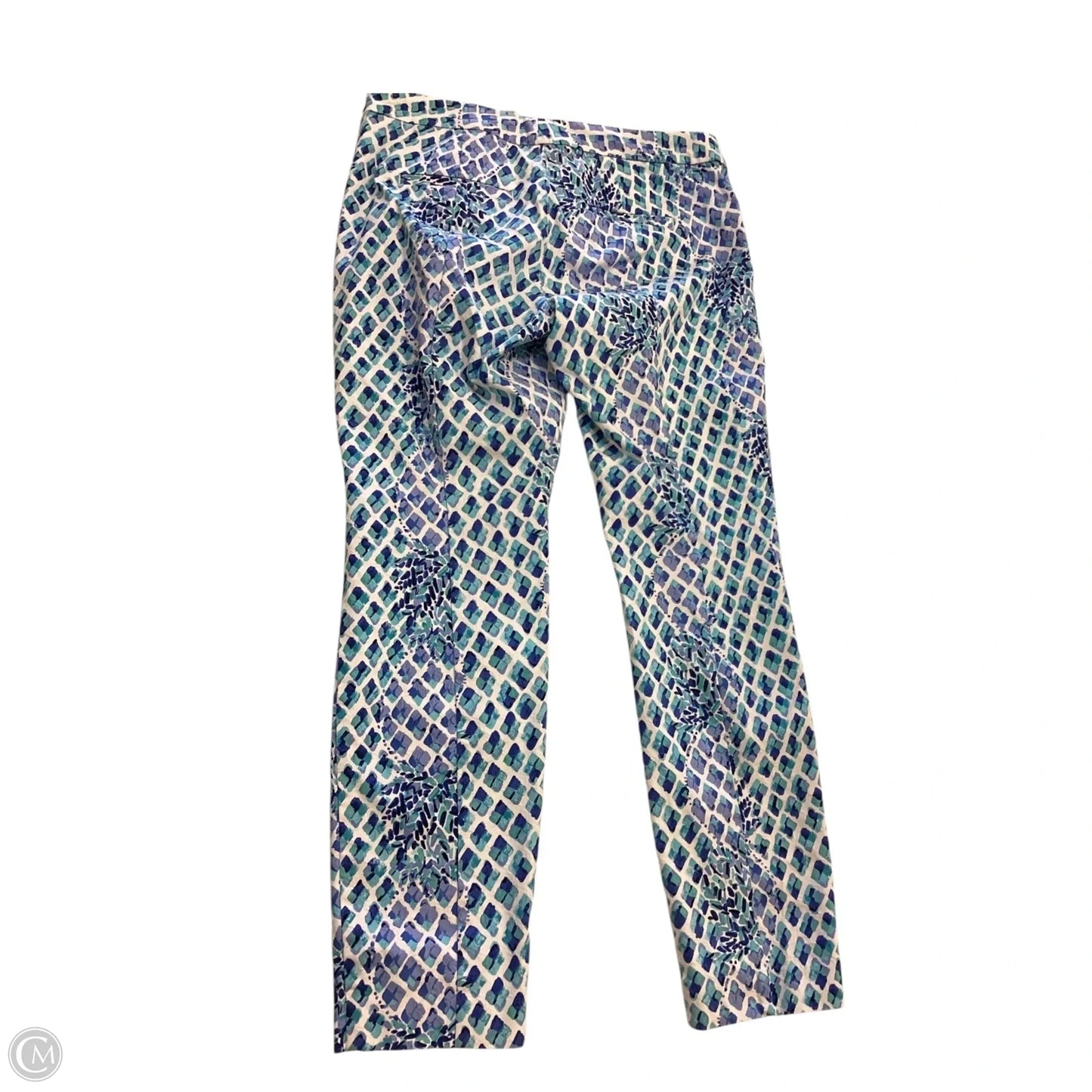 Pants Designer By Lilly Pulitzer In Blue & White, Size: 6