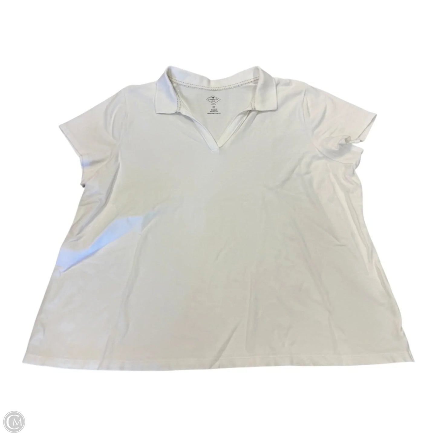 Top Short Sleeve By St Johns Bay In White, Size: 2x