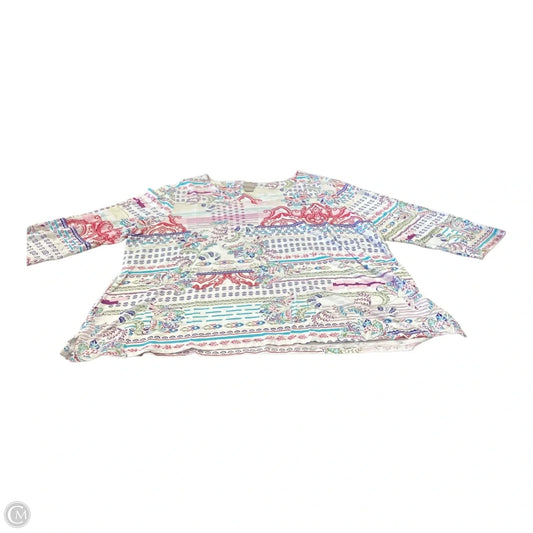 Top 3/4 Sleeve By Chicos In Multi-colored, Size: 2x