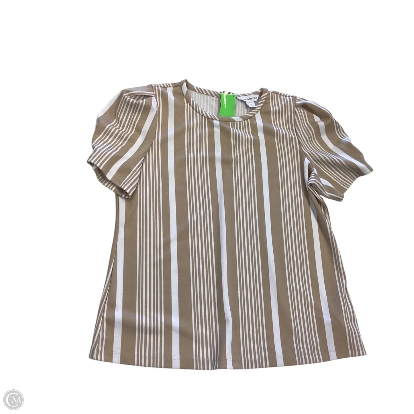 Top Short Sleeve By Liz Claiborne In Striped Pattern, Size: M