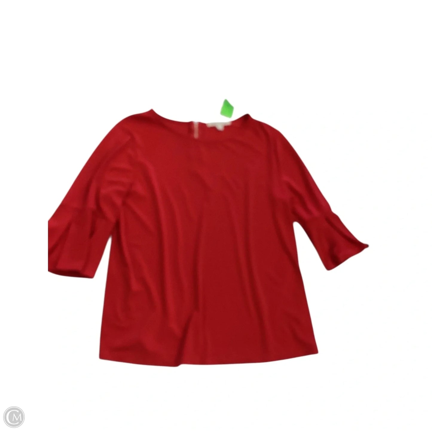 Top 3/4 Sleeve By Green Envelope In Red, Size: M