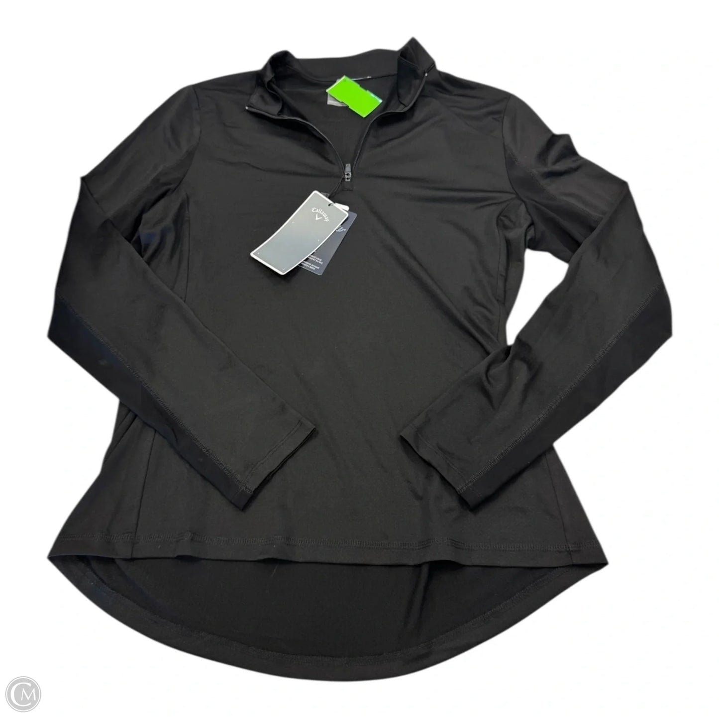 Athletic Top Long Sleeve Collar By Callaway In Black, Size: M