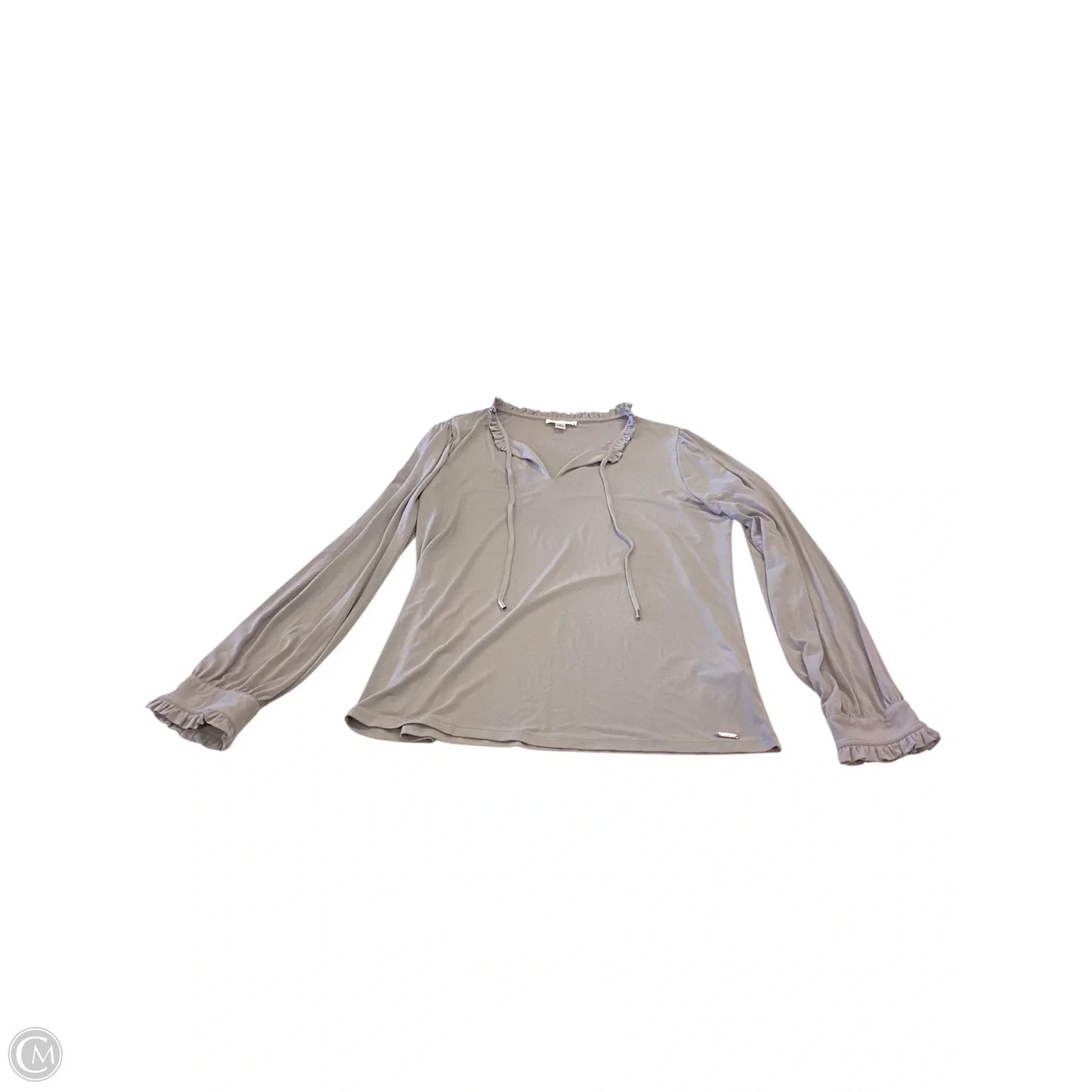 Top Long Sleeve By Calvin Klein In Grey, Size: L