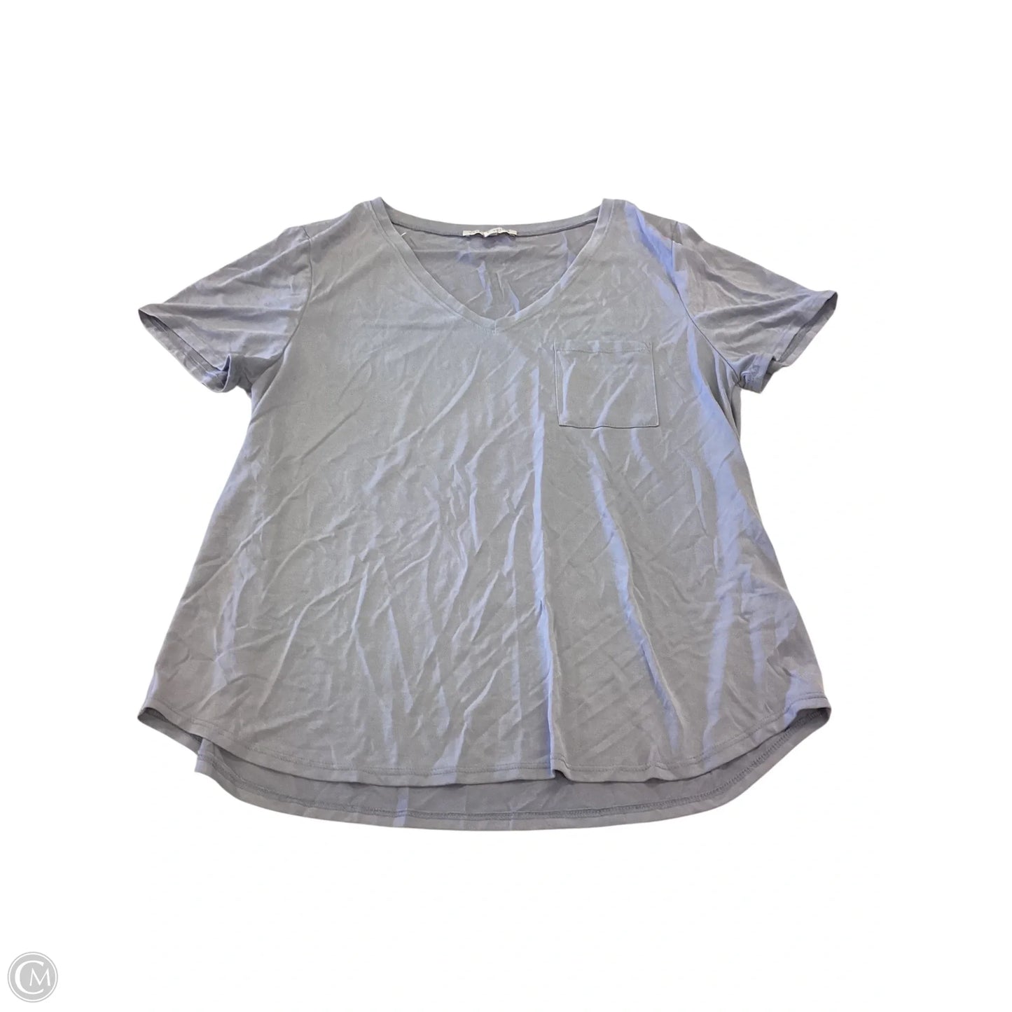 Top Short Sleeve Basic By Green Envelope In Grey, Size: L