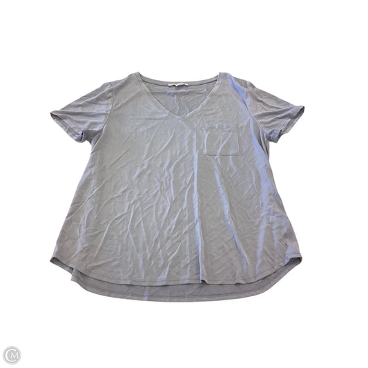 Top Short Sleeve Basic By Green Envelope In Grey, Size: L