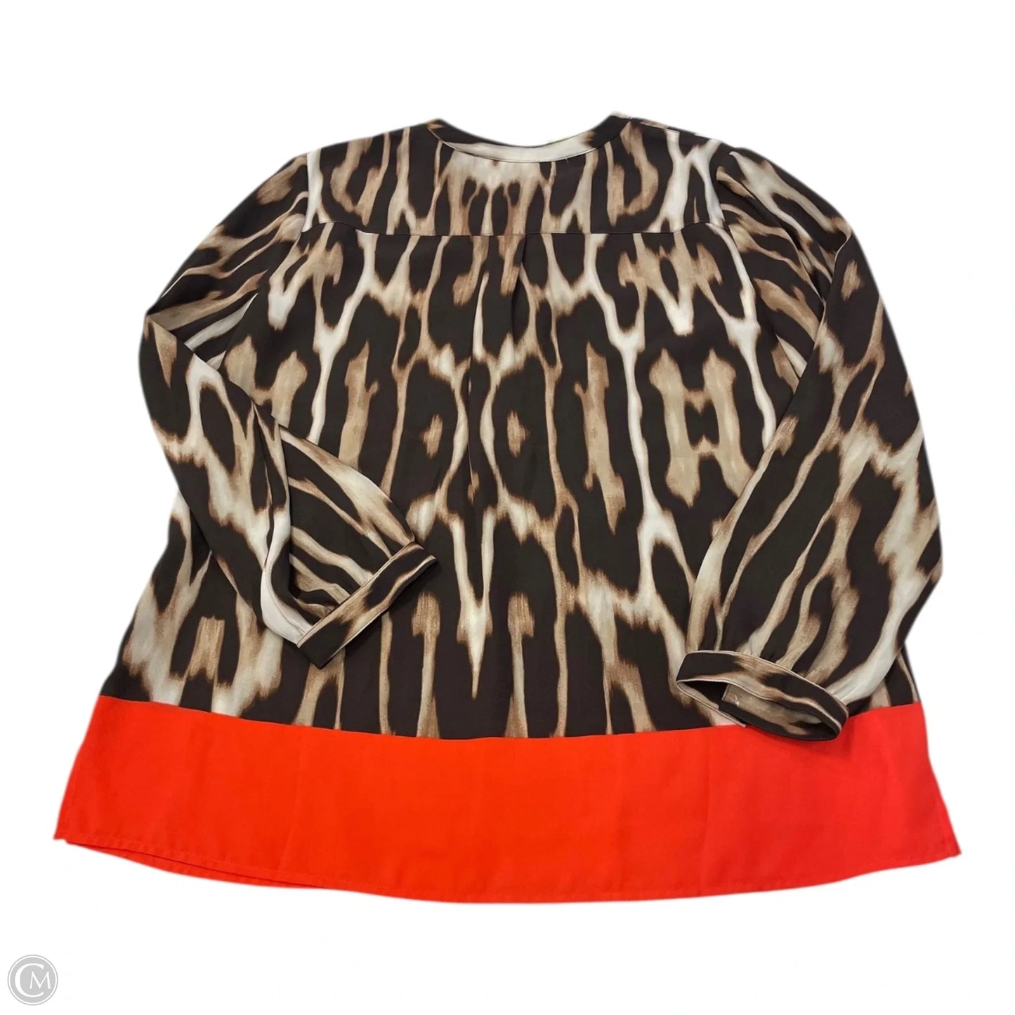 Top Long Sleeve By Chicos In Animal Print, Size: M