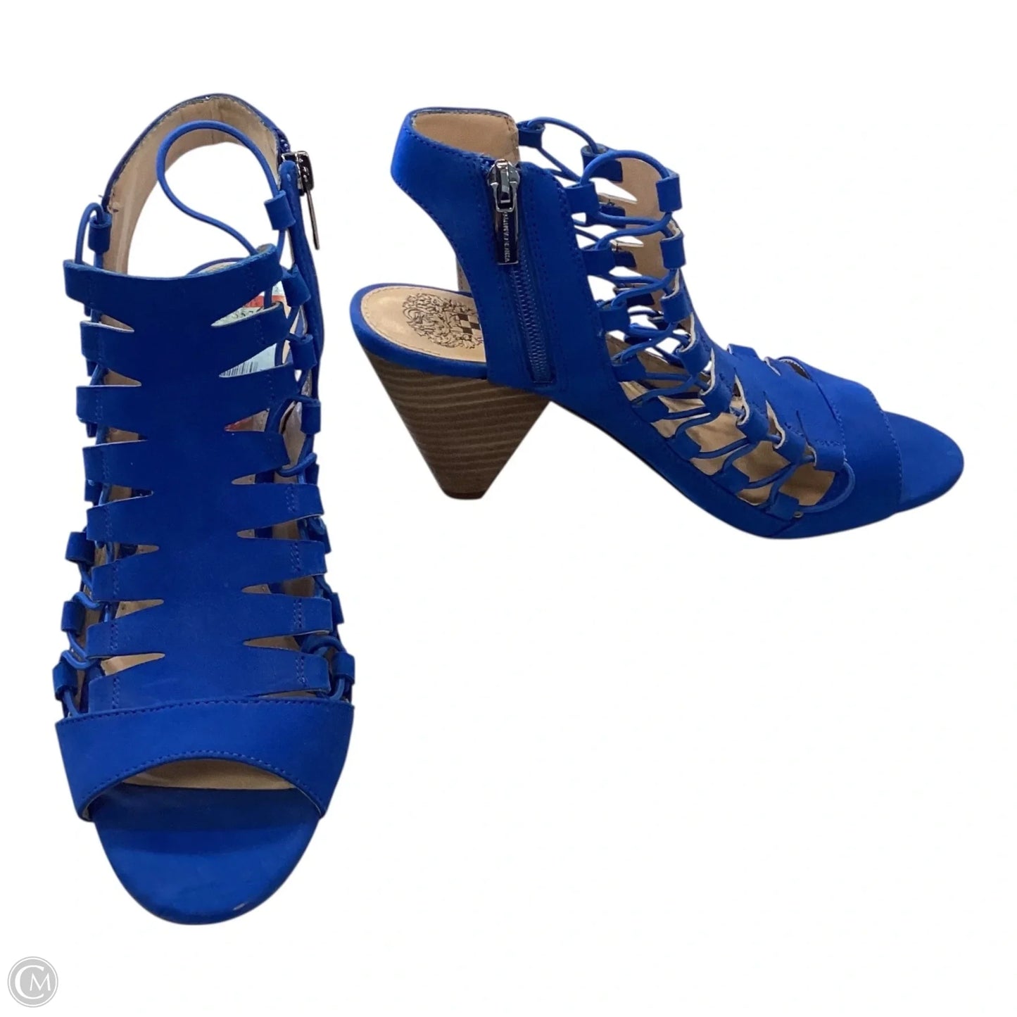 Sandals Heels Block By Vince Camuto In Blue, Size: 8