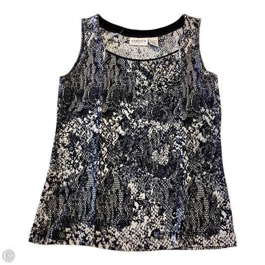 Top Sleeveless By Chicos In Animal Print, Size: S