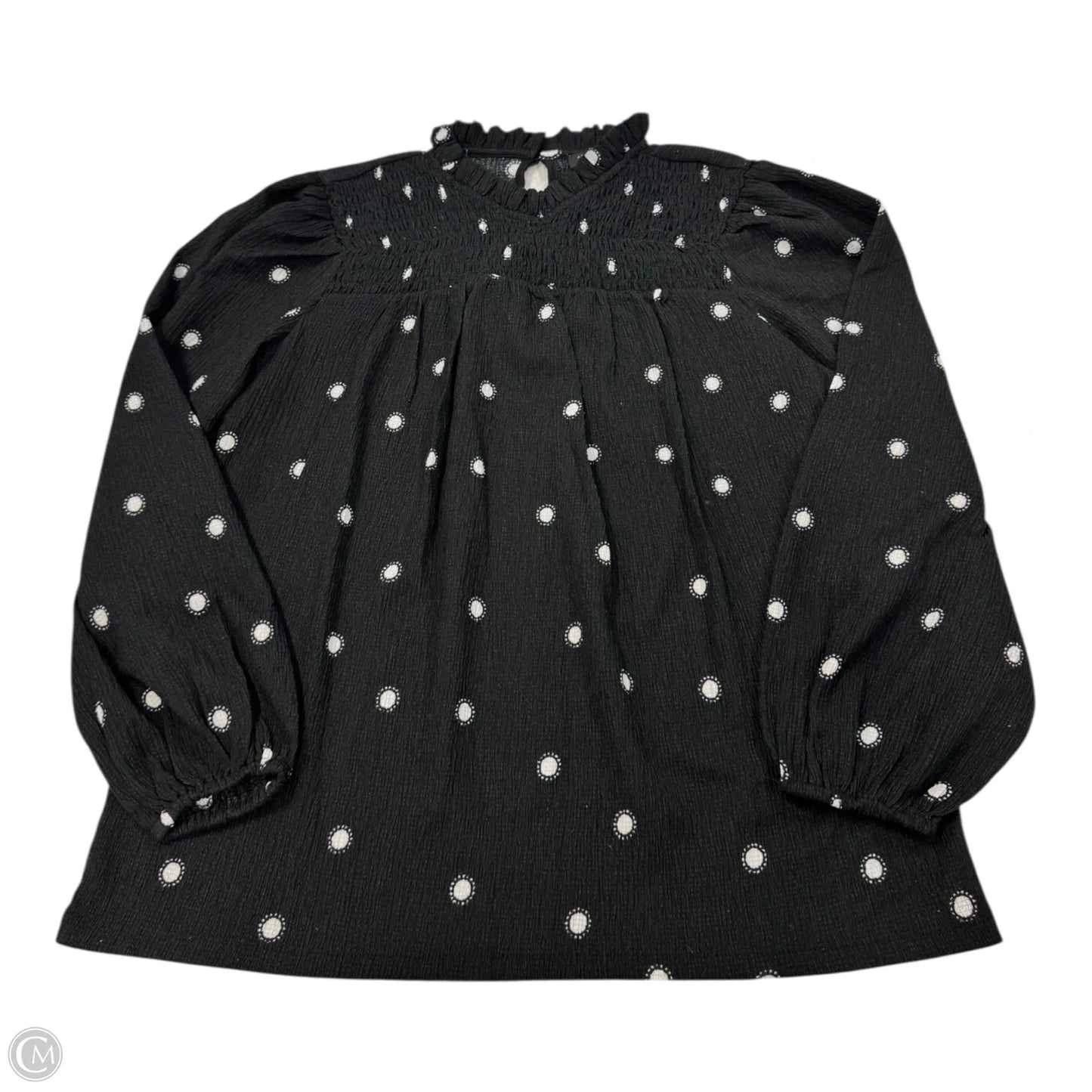 Top Long Sleeve By Ann Taylor In Black & White, Size: Sp