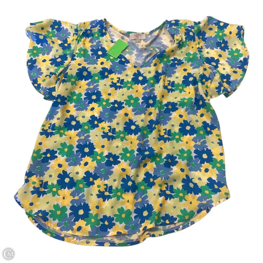 Top Short Sleeve By Loft In Multi-colored, Size: Sp