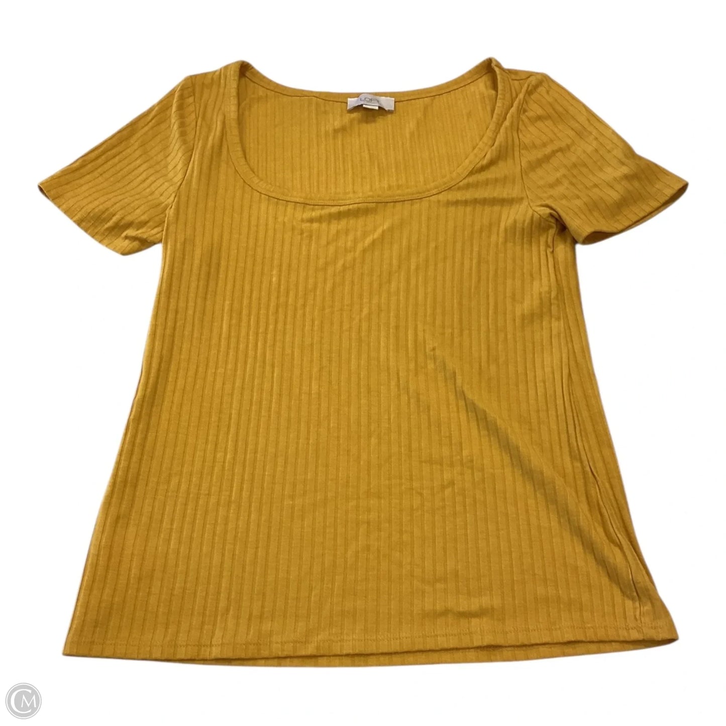 Top Short Sleeve Basic By Loft In Yellow, Size: M