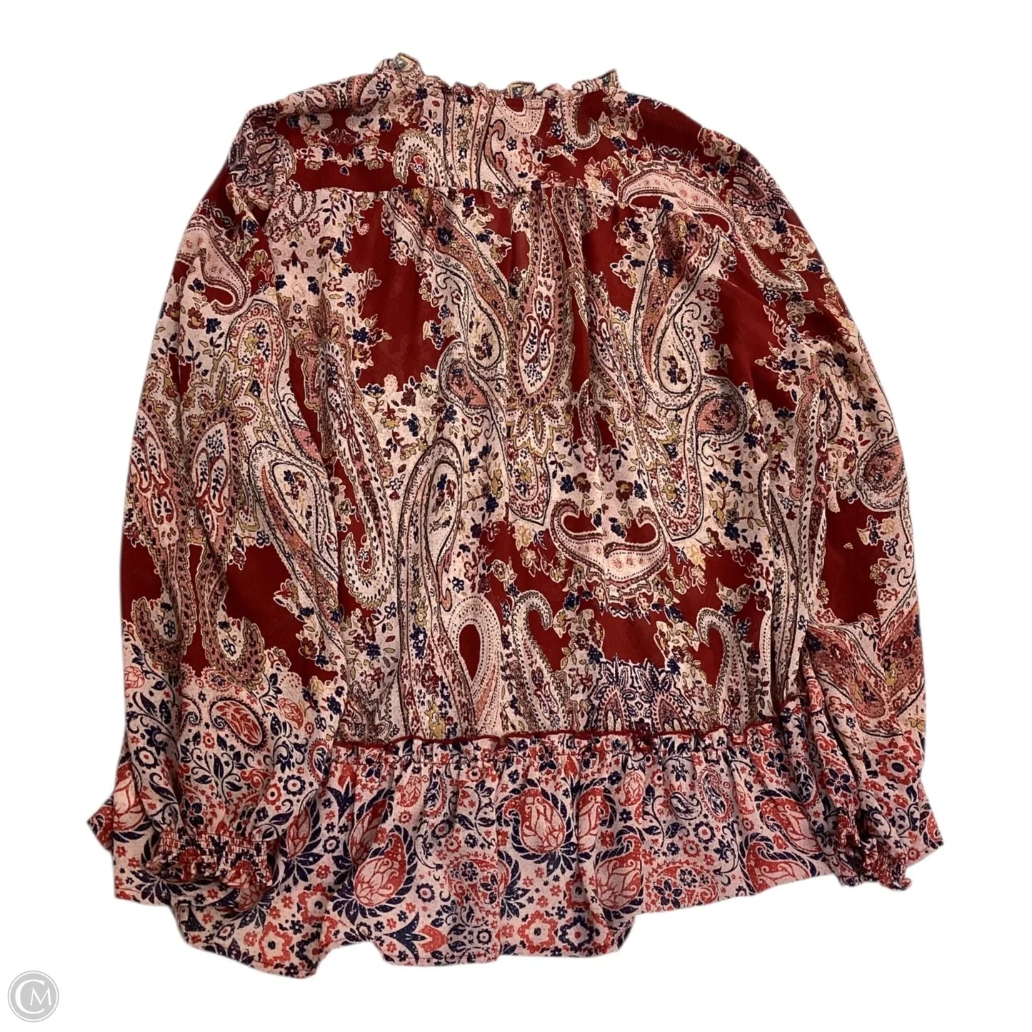 Top Long Sleeve By Knox Rose In Red, Size: Xl