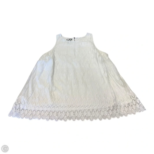 Top Sleeveless By Alfani In White, Size: 2x