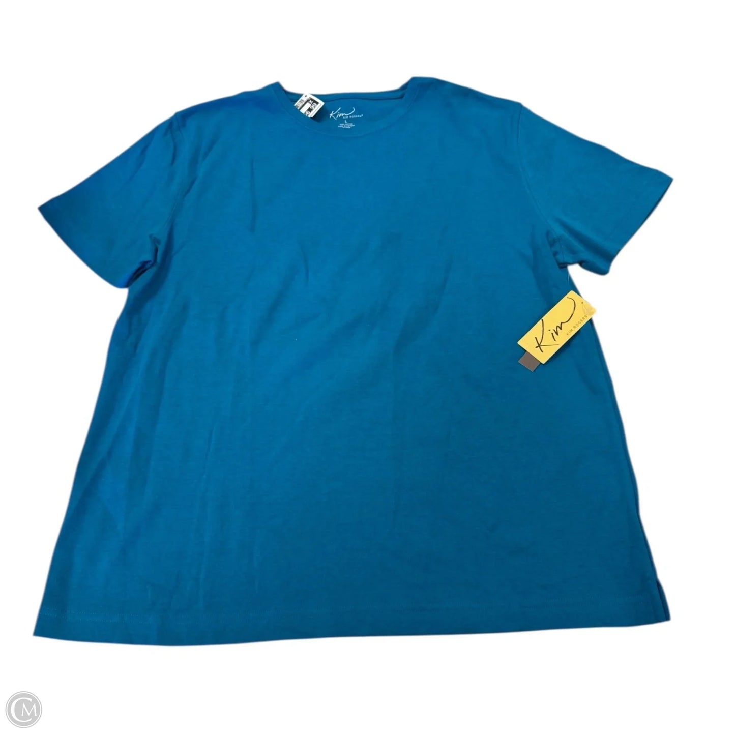 Top Short Sleeve Basic By Kim Rogers In Blue, Size: L