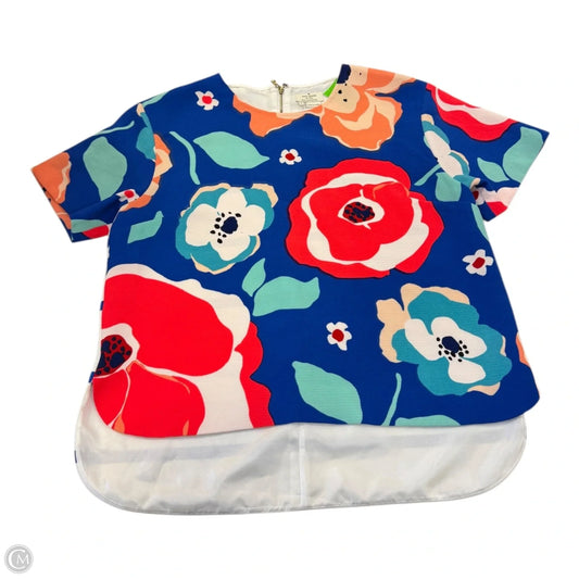 Top Short Sleeve Designer By Kate Spade In Floral Print, Size: 8