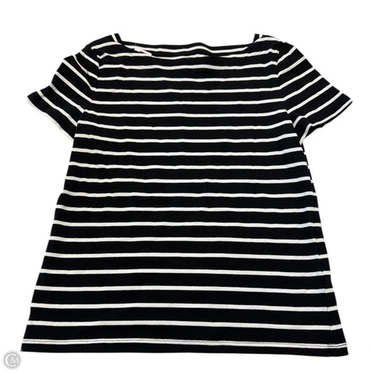 Top Short Sleeve Designer By Kate Spade In Striped Pattern, Size: M