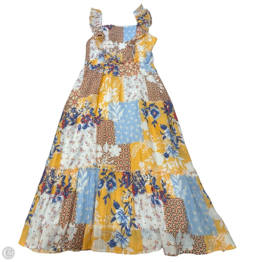 Dress Casual Maxi By Clothes Mentor In Blue & Orange, Size: M