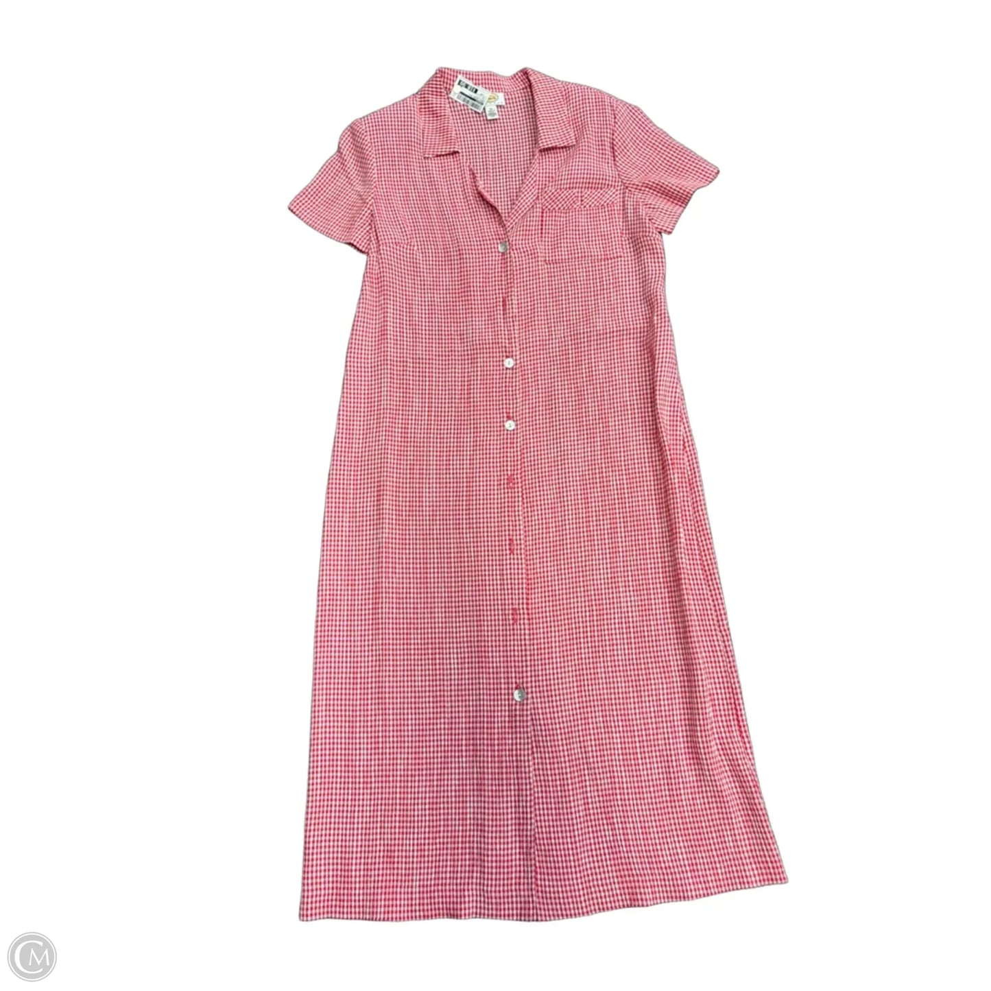Dress Casual Maxi By Talbots In Red & White, Size: 14p