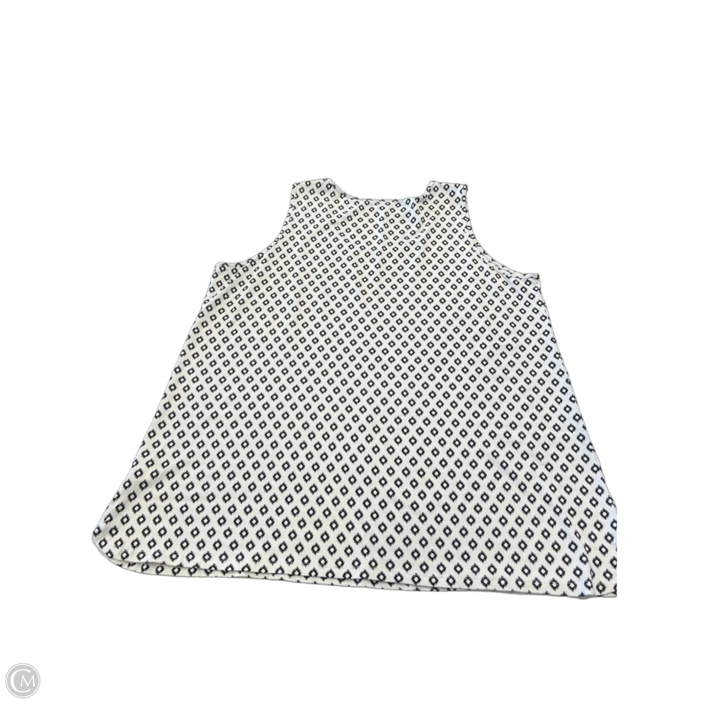 Top Sleeveless By J. Jill In Black & White, Size: L