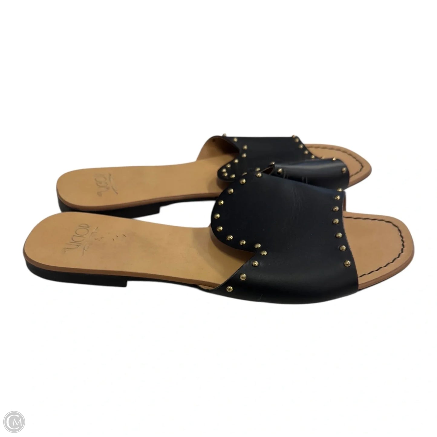 Sandals Flats By Victor In Black & Tan, Size: 10