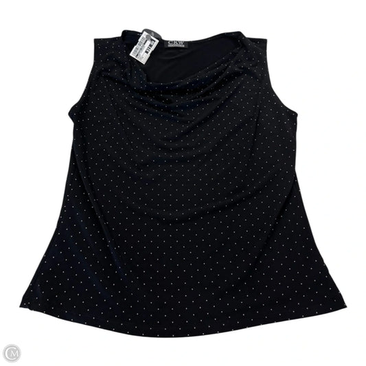 Blouse Sleeveless By Clothes Mentor In Black, Size: M