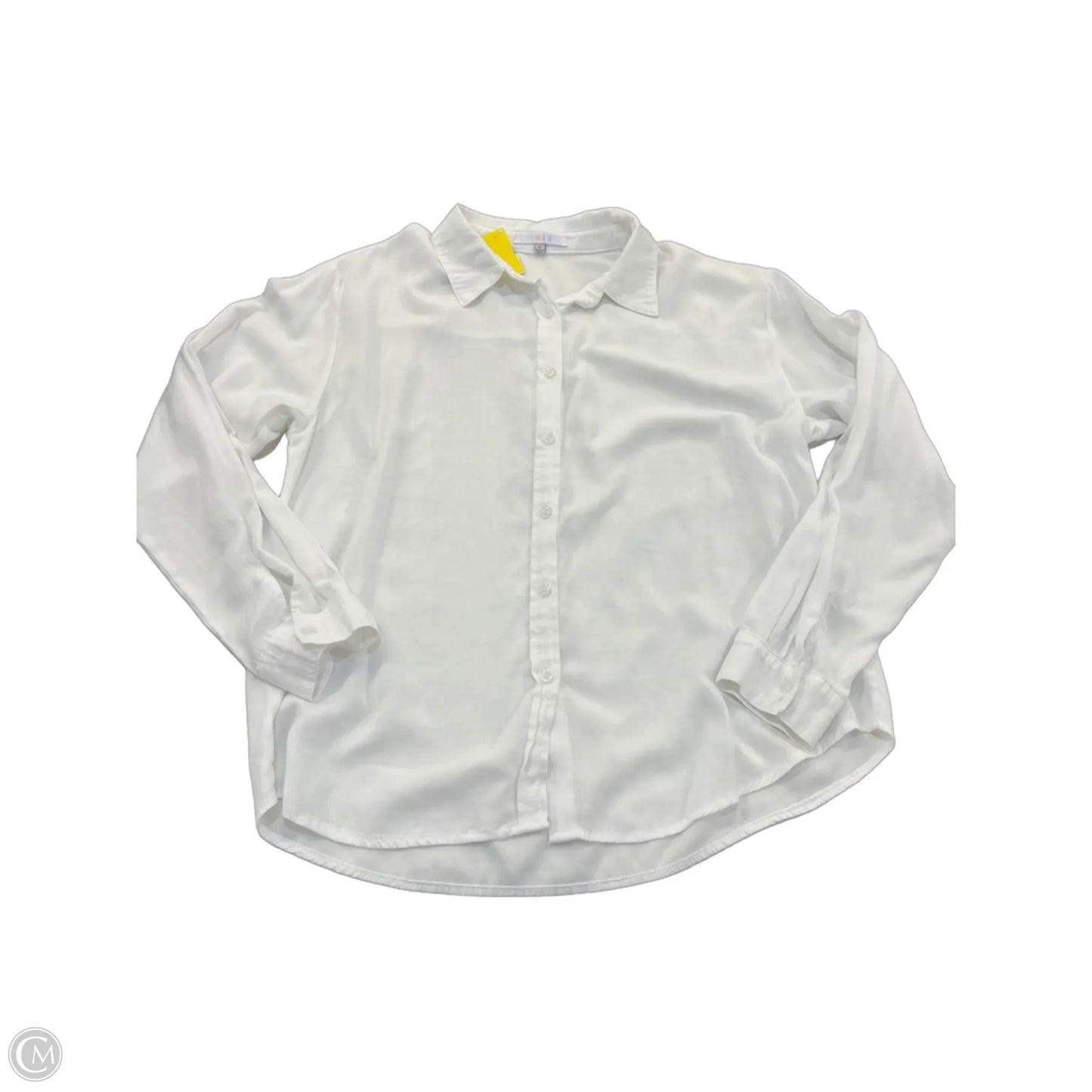 Top Long Sleeve By Iris In White, Size: L