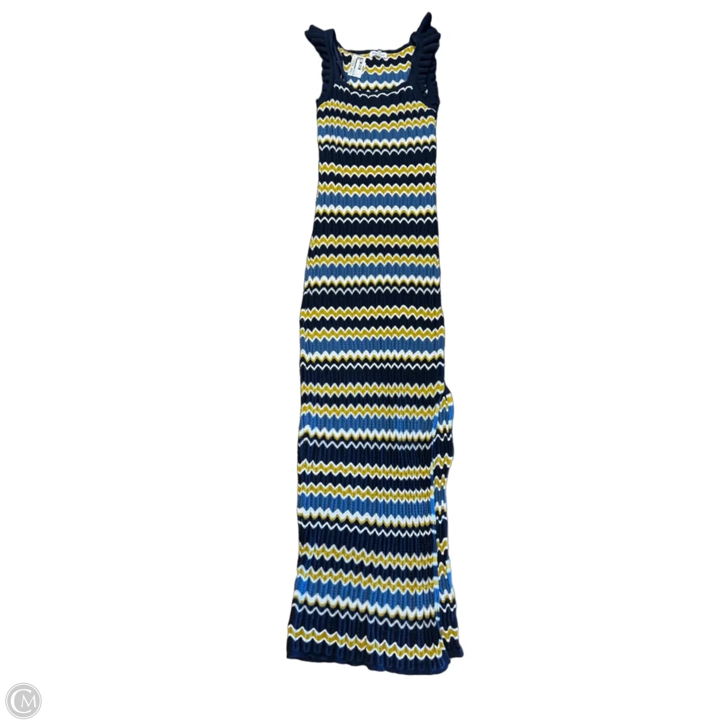 Dress Casual Maxi By Heartloom In Blue & Yellow, Size: L