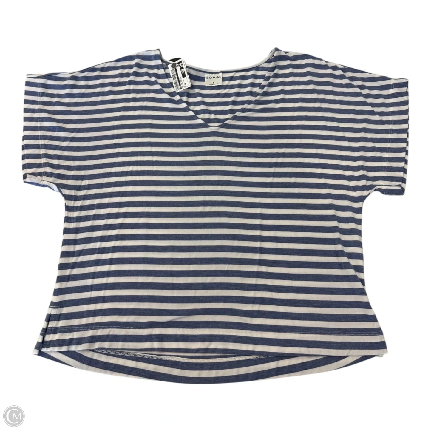 Top Short Sleeve Basic By Soma In Striped Pattern, Size: S
