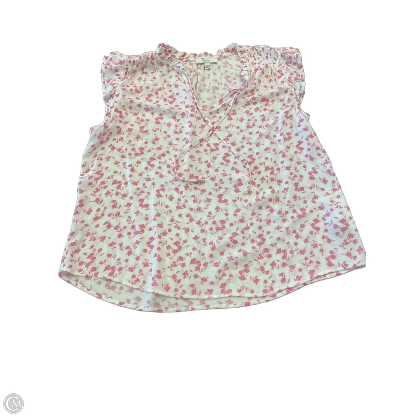 Top Sleeveless By Clothes Mentor In Pink & White, Size: Xl