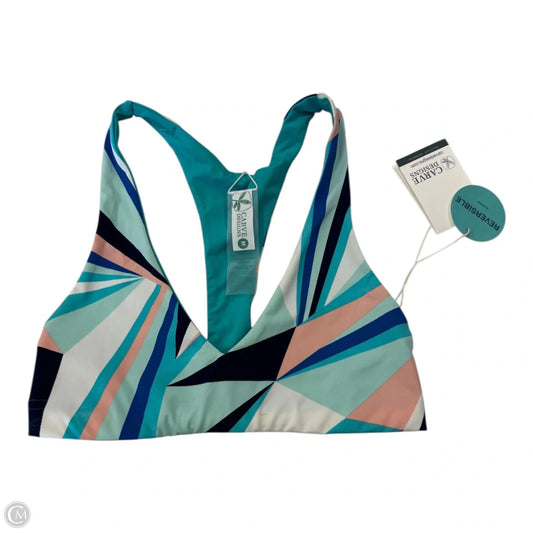 Swimsuit Top By Carve Designs In Blue & Pink, Size: M