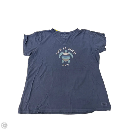 Top Short Sleeve Basic By Life Is Good In Blue, Size: Xxl