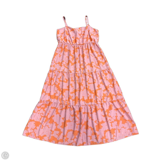 Dress Casual Maxi By Social Standard By Sanctuary In Orange & Pink, Size: Xxl
