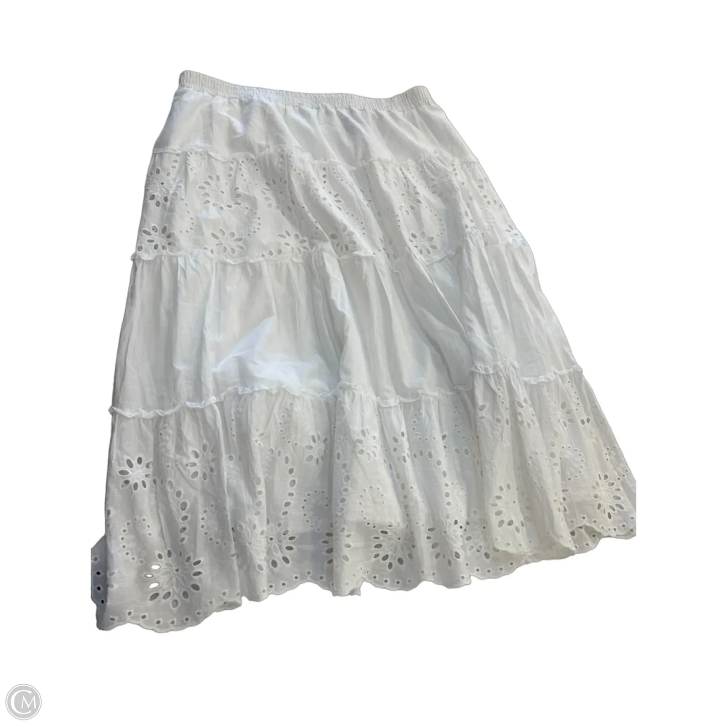 Skirt Maxi By Ultra Pink In White, Size: Xl