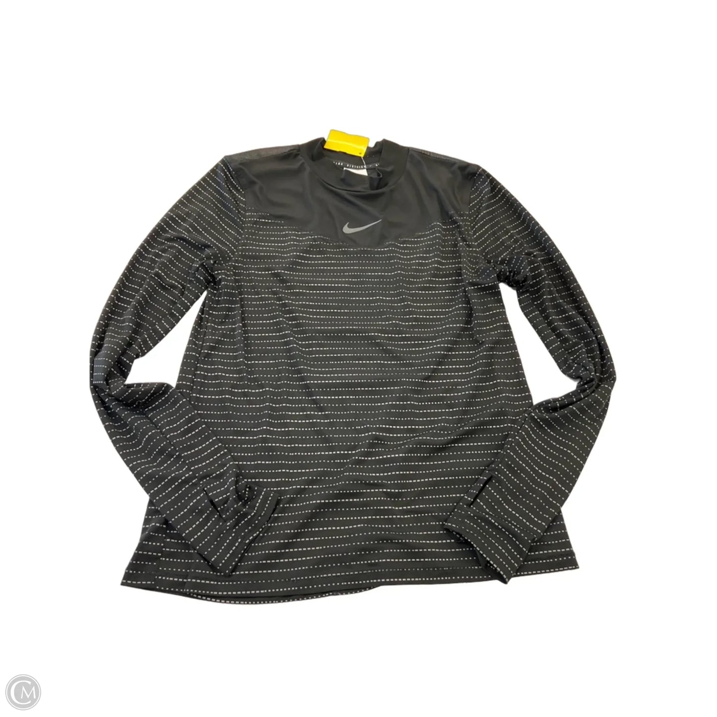 Athletic Top Long Sleeve Crewneck By Nike In Black, Size: S