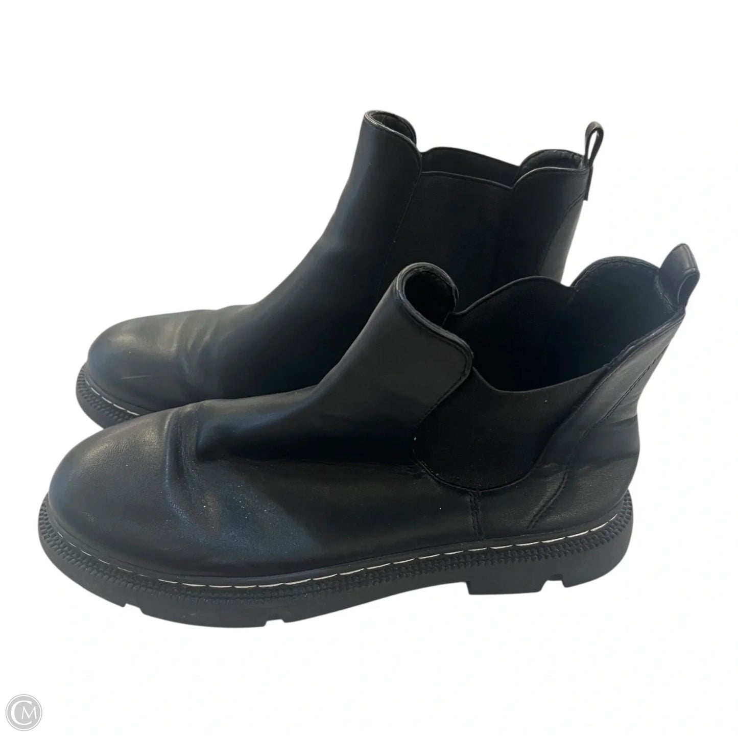 Boots Ankle Flats By Forever In Black, Size: 8