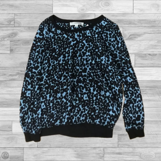 Top Long Sleeve By Loft In Black & Blue, Size: Sp