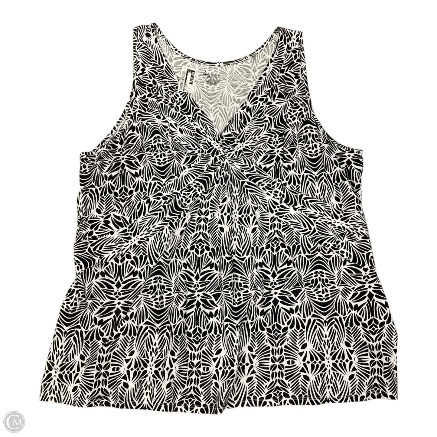 Top Sleeveless By Lane Bryant In Blue & White, Size: 3x