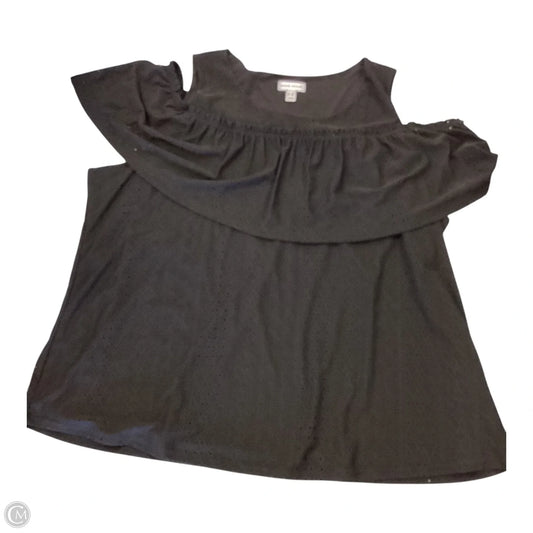 Top Short Sleeve By Susan Graver In Black, Size: 3x