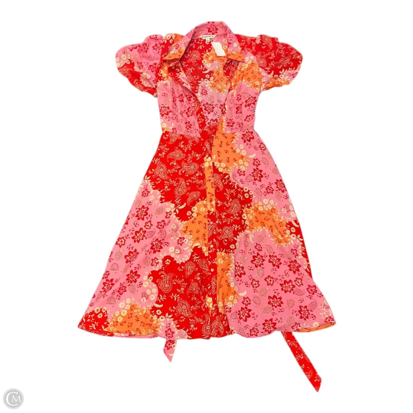 Dress Casual Midi By Nanette By Nanette Lepore In Orange & Red, Size: 4
