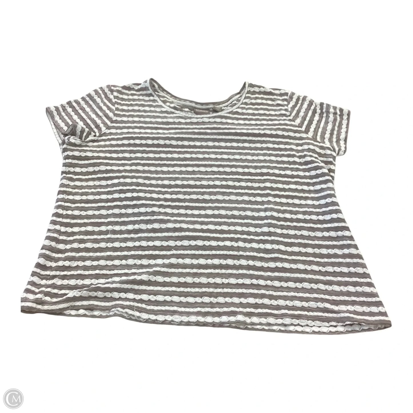 Top Short Sleeve By Chicos In Striped Pattern, Size: Xl