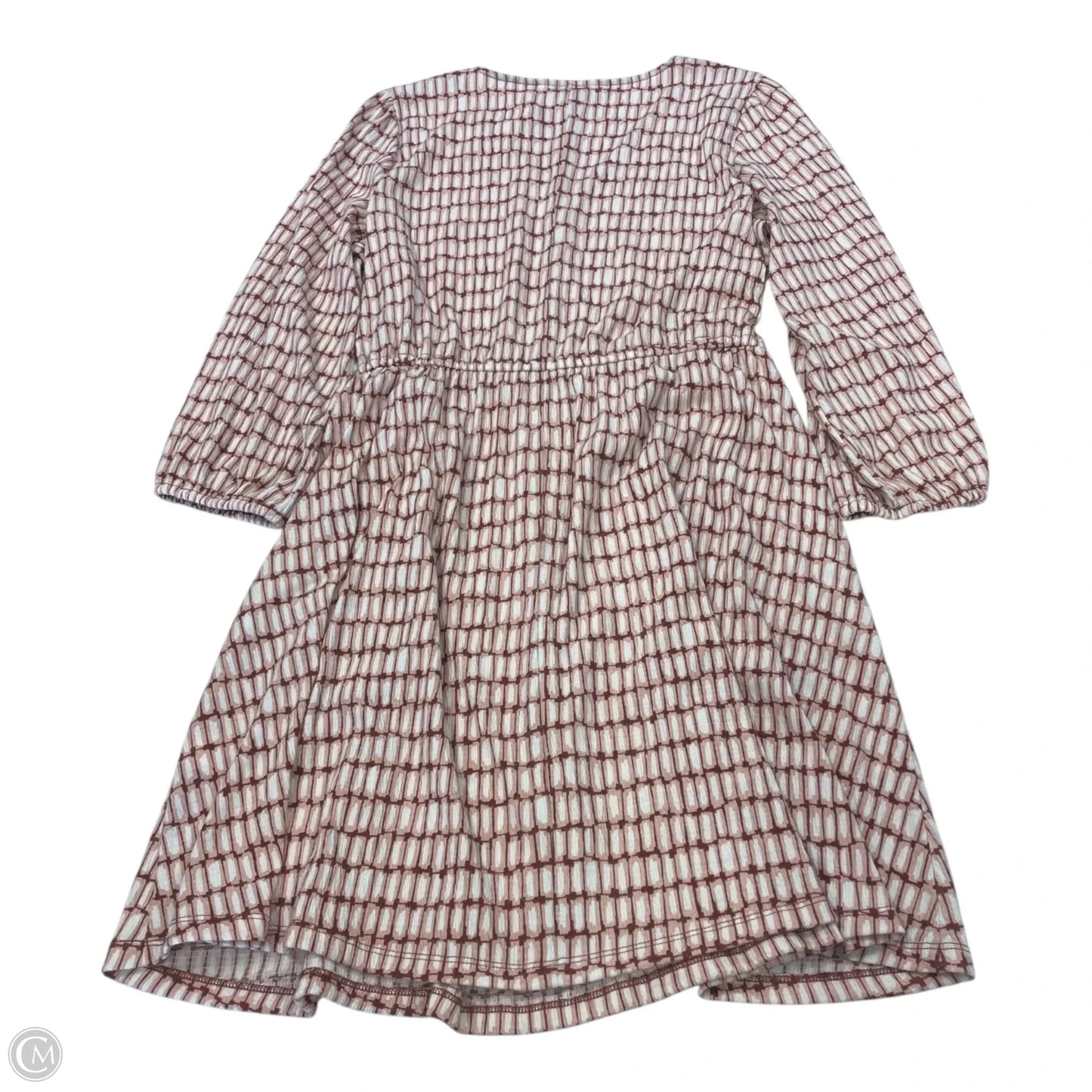 Dress Casual Midi By Nine West In Pink & White, Size: M