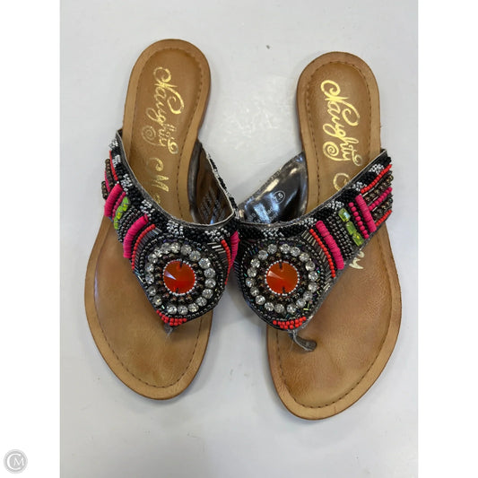 Sandals Flip Flops By Naughty Monkey In Multi-colored, Size: 7.5