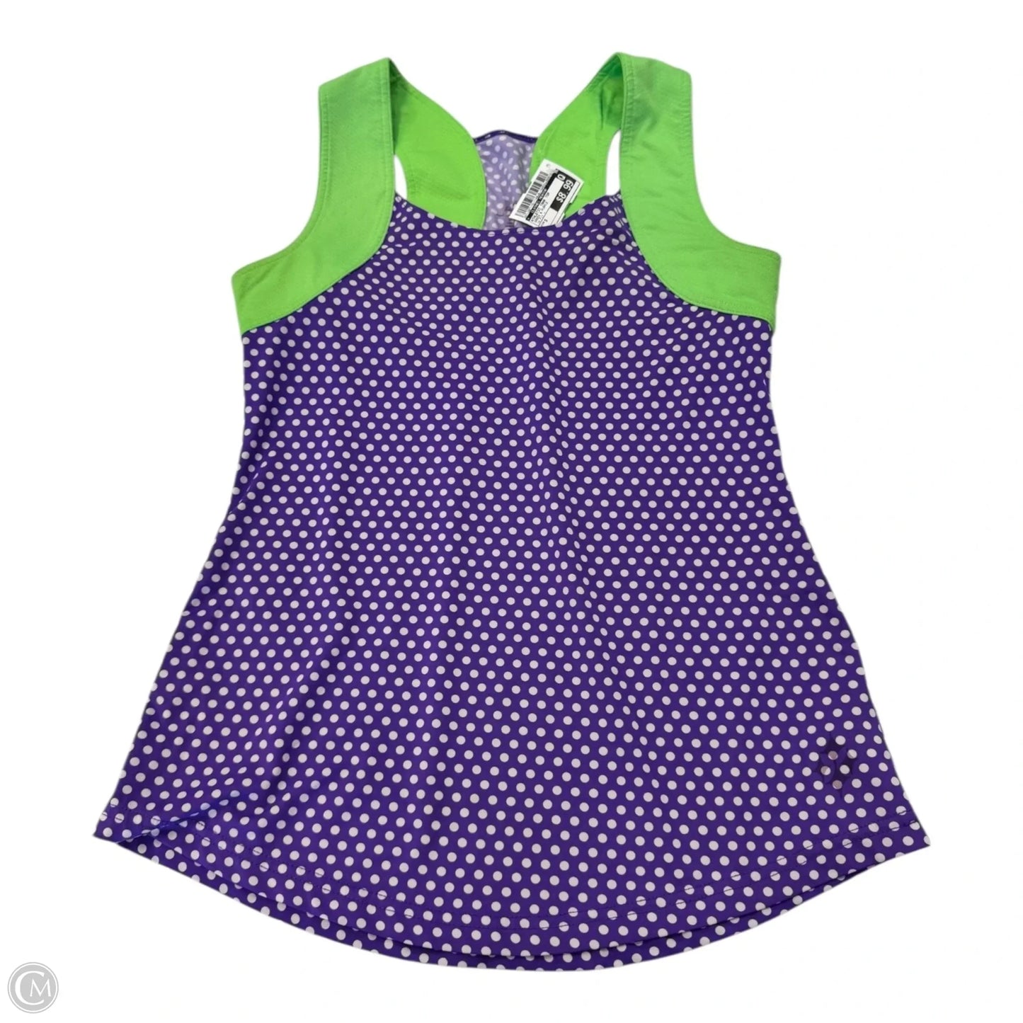 Athletic Tank Top By Clothes Mentor In Green & Purple, Size: S
