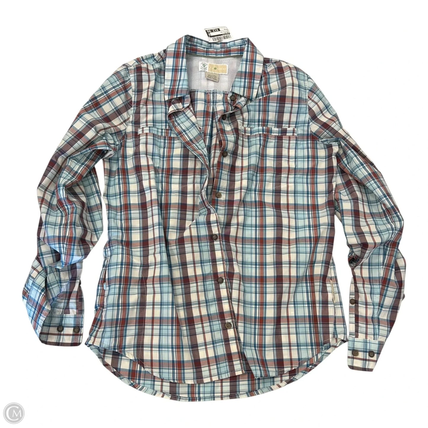 Top Long Sleeve By Exofficio In Plaid Pattern, Size: M