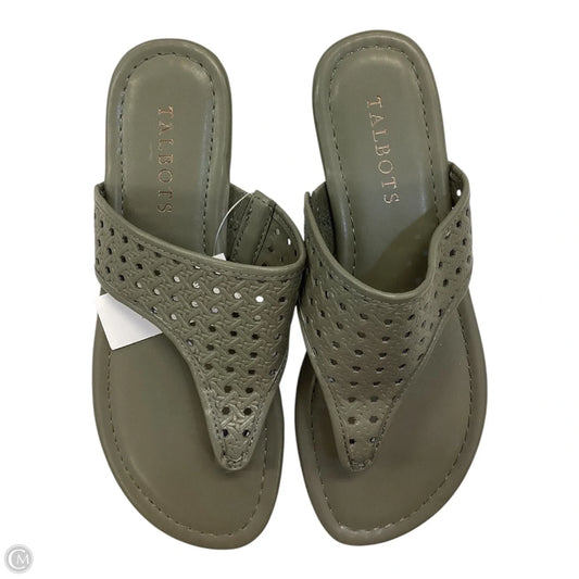 Sandals Flip Flops By Talbots In Green, Size: 5